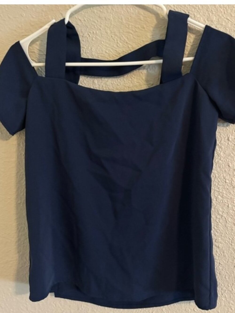💮Dark Blue Square Neck Blouse